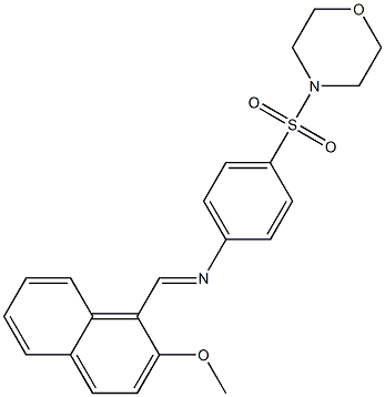 N-[(E)-(2-methoxy-1-naphthyl)methylidene]-N-[4-(4-morpholinylsulfonyl)phenyl]amine Struktur