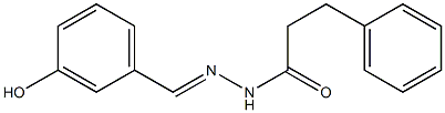 N'-[(E)-(3-hydroxyphenyl)methylidene]-3-phenylpropanohydrazide Struktur