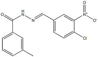 N'-[(E)-(4-chloro-3-nitrophenyl)methylidene]-3-methylbenzohydrazide Struktur