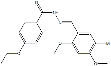 N'-[(E)-(5-bromo-2,4-dimethoxyphenyl)methylidene]-4-ethoxybenzohydrazide Struktur