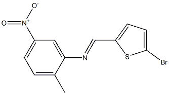 N-[(E)-(5-bromo-2-thienyl)methylidene]-N-(2-methyl-5-nitrophenyl)amine Struktur