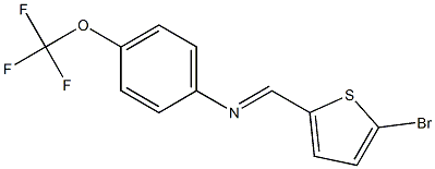 N-[(E)-(5-bromo-2-thienyl)methylidene]-N-[4-(trifluoromethoxy)phenyl]amine Struktur