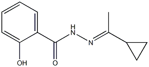 N'-[(E)-1-cyclopropylethylidene]-2-hydroxybenzohydrazide Struktur