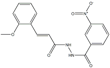 N'-[(E)-3-(2-methoxyphenyl)-2-propenoyl]-3-nitrobenzohydrazide Struktur