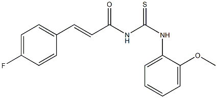 N-[(E)-3-(4-fluorophenyl)-2-propenoyl]-N'-(2-methoxyphenyl)thiourea Struktur