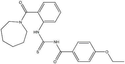 N-[2-(1-azepanylcarbonyl)phenyl]-N'-(4-ethoxybenzoyl)thiourea Struktur