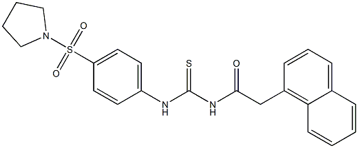 N-[2-(1-naphthyl)acetyl]-N'-[4-(1-pyrrolidinylsulfonyl)phenyl]thiourea Struktur