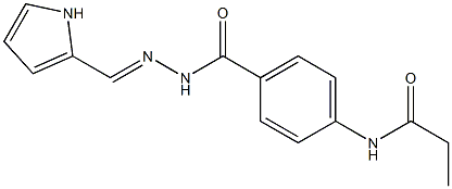 N-[4-({2-[(E)-1H-pyrrol-2-ylmethylidene]hydrazino}carbonyl)phenyl]propanamide Struktur