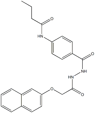 N-[4-({2-[2-(2-naphthyloxy)acetyl]hydrazino}carbonyl)phenyl]butanamide Struktur