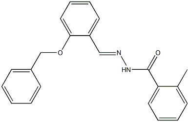 N'-{(E)-[2-(benzyloxy)phenyl]methylidene}-2-methylbenzohydrazide Struktur