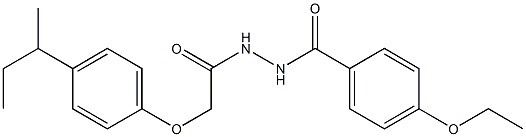 N'-{2-[4-(sec-butyl)phenoxy]acetyl}-4-ethoxybenzohydrazide Struktur