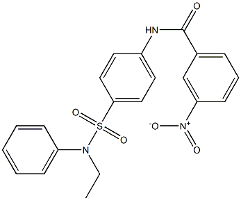 N-{4-[(ethylanilino)sulfonyl]phenyl}-3-nitrobenzamide Struktur