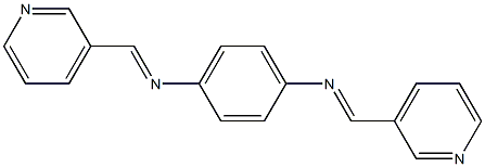 N-[(E)-3-pyridinylmethylidene]-N-(4-{[(E)-3-pyridinylmethylidene]amino}phenyl)amine Struktur