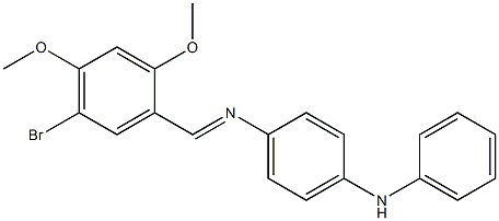 N-(4-anilinophenyl)-N-[(E)-(5-bromo-2,4-dimethoxyphenyl)methylidene]amine Struktur