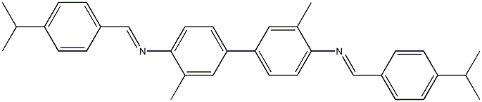 N-[(E)-(4-isopropylphenyl)methylidene]-N-(4'-{[(E)-(4-isopropylphenyl)methylidene]amino}-3,3'-dimethyl[1,1'-biphenyl]-4-yl)amine Struktur