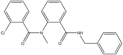 N-benzyl-2-[(2-chlorobenzoyl)(methyl)amino]benzamide Struktur