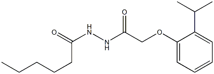 N'-hexanoyl-2-(2-isopropylphenoxy)acetohydrazide Struktur