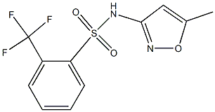 N-(5-methyl-3-isoxazolyl)-2-(trifluoromethyl)benzenesulfonamide Struktur