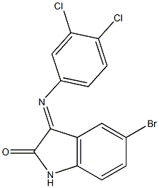 5-bromo-3-[(3,4-dichlorophenyl)imino]-1H-indol-2-one Struktur