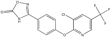 3-(4-{[3-chloro-5-(trifluoromethyl)-2-pyridinyl]oxy}phenyl)-1,2,4-oxadiazol-5(4H)-one Struktur