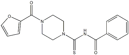 N-{[4-(2-furylcarbonyl)piperazino]carbothioyl}benzenecarboxamide Struktur