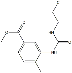 methyl 3-({[(2-chloroethyl)amino]carbonyl}amino)-4-methylbenzenecarboxylate Struktur