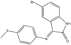 5-bromo-3-{[4-(methylsulfanyl)phenyl]imino}-1H-indol-2-one Struktur