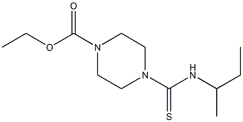 ethyl 4-(((methylpropyl)amino)thioxomethyl)piperazinecarboxylate Struktur