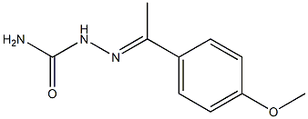 2-[(E)-1-(4-methoxyphenyl)ethylidene]-1-hydrazinecarboxamide Struktur