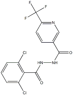 N'-(2,6-dichlorobenzoyl)-6-(trifluoromethyl)nicotinohydrazide Struktur