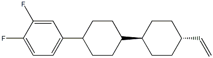 1,2-difluoro -4-(trans-4-(trans-4-vinylcyclohexyl)cyclohexyl)benzene Struktur