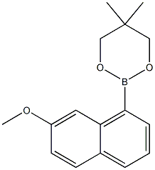 2-(7-Methoxynaphthalen-1-yl)-5,5-dimethyl-1,3,2-dioxaborinane Struktur