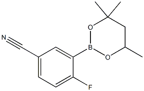 4-Fluoro-3-(4,4,6-trimethyl-1,3,2-dioxaborinan-2-yl)benzonitrile Struktur