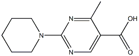 4-methyl-2-piperidin-1-ylpyrimidine-5-carboxylic acid Struktur