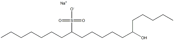 14-Hydroxynonadecane-8-sulfonic acid sodium salt Struktur