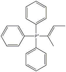 [(E)-1-Methyl-1-propenyl]triphenylphosphonium Struktur