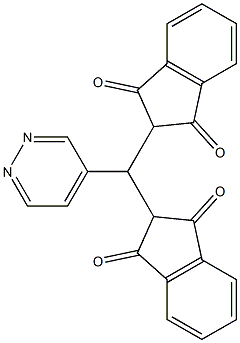 2,2'-(4-Pyridazinylmethylene)bis(1,3-indanedione) Struktur