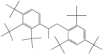 2-(2,3,4-Tri-tert-butylphenyl)-1-(2,4,6-tri-tert-butylphenyl)propane Struktur