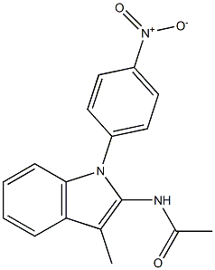 N-[1-(4-Nitrophenyl)-3-methyl-1H-indol-2-yl]acetamide Struktur