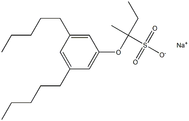 2-(3,5-Dipentylphenoxy)butane-2-sulfonic acid sodium salt Struktur