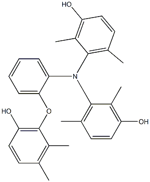 N,N-Bis(3-hydroxy-2,6-dimethylphenyl)-2-(6-hydroxy-2,3-dimethylphenoxy)benzenamine Struktur