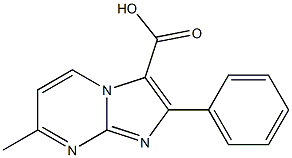 2-Phenyl-7-methylimidazo[1,2-a]pyrimidine-3-carboxylic acid Struktur