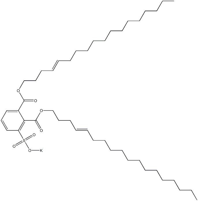 3-(Potassiosulfo)phthalic acid di(4-octadecenyl) ester Struktur