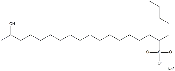 21-Hydroxydocosane-6-sulfonic acid sodium salt Struktur