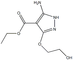 5-Amino-3-(2-hydroxyethoxy)-1H-pyrazole-4-carboxylic acid ethyl ester Struktur