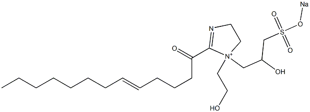 1-(2-Hydroxyethyl)-1-[2-hydroxy-3-(sodiooxysulfonyl)propyl]-2-(5-tridecenoyl)-2-imidazoline-1-ium Struktur