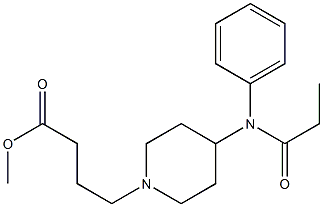 4-(N-Phenyl-N-propanoylamino)piperidine-1-butyric acid methyl ester Struktur