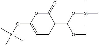 3,4-Dihydro-6-(trimethylsiloxy)-3-[methoxy(trimethylsiloxy)methyl]-2H-pyran-2-one Struktur