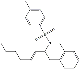 1,2,3,4-Tetrahydro-2-(4-methylphenylsulfonyl)-3-[(E)-1-hexenyl]isoquinoline Struktur