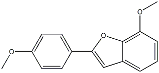 2-(4-Methoxyphenyl)-7-methoxybenzofuran Struktur